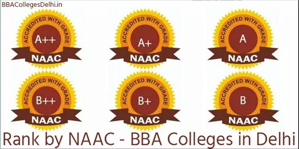 Rank wise by NAAC - BBA Colleges in Delhi